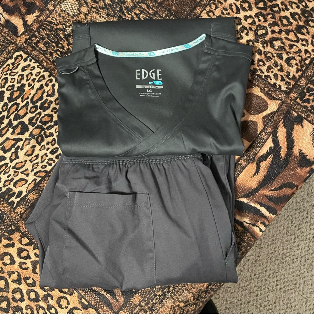 Dark Gray Scrub Set